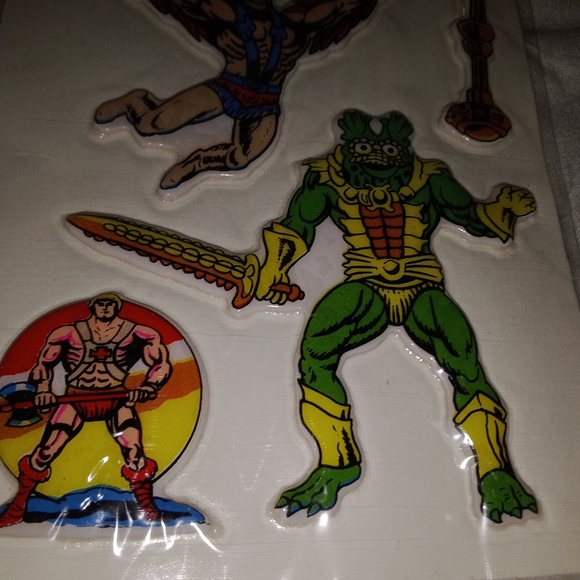 New Old Stock He-Man And The MASTERS Of The Universe Puffy Stickers Unpunched - Picture 8 of 11